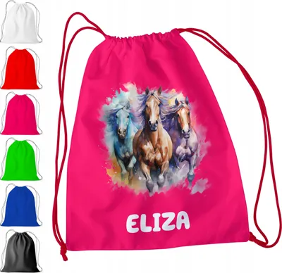 Image de Sac De Sport Pour Enfants - Cheval + Nom ! Balade En Poneys