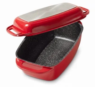 Image de STONELINE® Cocotte Rouge 40x22 cm | avec couvercle