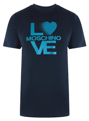 Produktbild von Love Moschino - "Love" T-Shirt für Herren, Baumwolle SY4153 (XL) (Dunkles Marineblau)