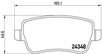 Produktbild von Brembo Bremsbelagsatz, Scheibenbremse Hinterachse P 23 102