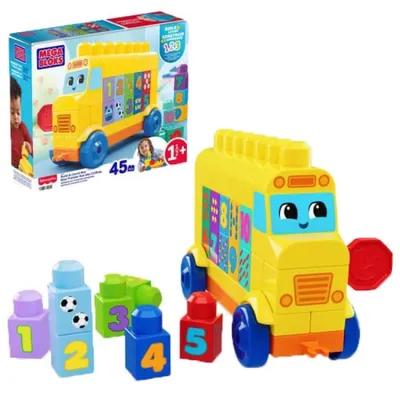 Produktbild von MEGA BLOKS Bau und lern Bus Spielbausteine (45 Teile) für Kleinkinder, Bausteine, 1,5 Jahr(e), Kunststoff, 45 Stück(e), 861,4 g