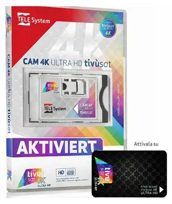 Produktbild von TELE System CAM tivùsat 4K Ultra HD, 4K Ultra HD, Grau, tivùsat 4K Ultra HD