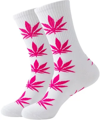 Immagine prodotto di CHPN – Calzini "Unkrautsocken" – Calzini – Regalo – Calzini – Rosa/Bianco – Unisex – Taglia unica – 36–46
