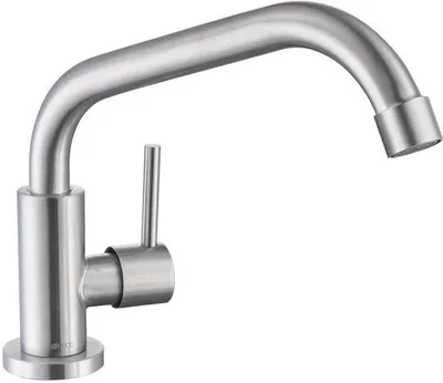 Immagine prodotto di Rubinetto da cucina per acqua fredda, orientabile a 360°, acciaio inossidabile opaco