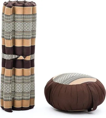 Image de Ensemble de coussins comprenant un zafu et un zabuton, rembourrage en kapok