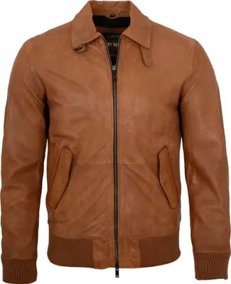 Produktbild von Freaky Nation - Herren Lederjacke Blouson Lammnappa cognac : L