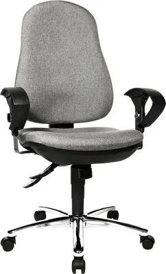 Produktbild von Topstar Bürostuhl Support ®Syncro Deluxe, 8559U G23 hellgrau, chrom Stoff