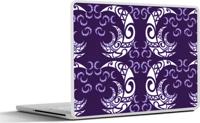 Produktbild von MuchoWow® Laptop Aufkleber Sticker Cover Mond - Muster - Nacht 36.5x27.5 cm - Laptop-Sticker