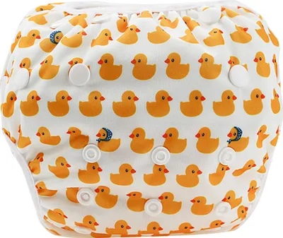 Image de Couche de training pour bébé, taille unique, réglable, réutilisable, imperméable, respirante, idéale pour l'été, motif canard