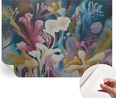 Produktbild von Selbstklebende Wandtapete - Dekorative Tapete für Wohnzimmer - Klebefolie für Wandbilder - Tapetenfolie für Wanddekoration - 312x219 cm - Blumenexplosion