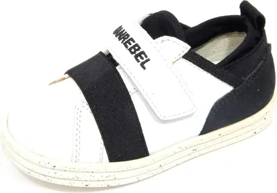 Zdjęcie produktu dla G4080 sneaker bimbo boy HOGAN REBEL biały/czarny skórzane/tkaninowe buty dla dzieci