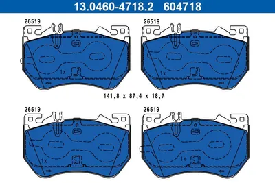 Produktbild von ATE Bremsbeläge Satz Vorne passend für MERCEDES-BENZ C-Klasse T-Modell (S206) 13.0460-4718.2
