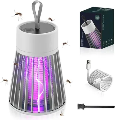 Produktbild von Elektrische Insektenlampe – Mückenlampe mit USB-Anschluss – zur Bekämpfung von Schädlingen – geräuscharmer Betrieb – Reichweite: 100 m² – weiß
