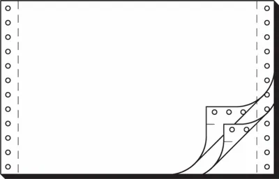 Produktbild von SIGEL 36243 DIN-Computerpapier / Endlospapier, 3fach, 6"x240 mm (A5 quer), längsperforiert, 1200 Sätze