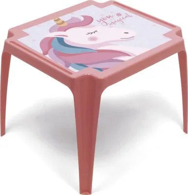 Zdjęcie produktu dla stół jednorożec 44 x 50 cm polipropylen czerwony/różowy