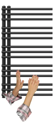 Immagine prodotto di Granitan - Radiatore da bagno - Scaldasalviette - 90x50 cm - Nero - Scaldasalviette - MILO