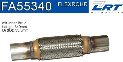 Produktbild von LRT FA55340 Flexrohr Abgasanlage Auspuffrohr für AUDI A3 Sportback (8PA)