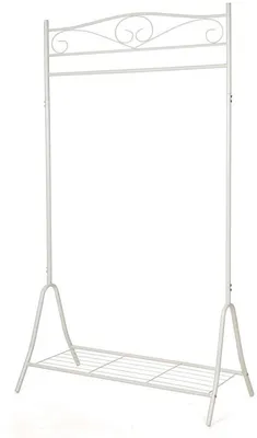 Zdjęcie produktu dla Wieszak na ubrania Unyqoos® z metalu, wysokość 173 cm, czarny, styl antyczny – garderoba z półką na buty, solidna metalowa konstrukcja, odporna na rdzę i łatwa w utrzymaniu