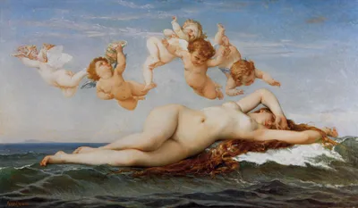 Obrázek produktu pro Alexandre Cabanel Art Print Obraz - Zrození Venuše, 1863 (70 x 120 cm)