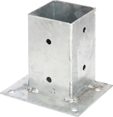 Zdjęcie produktu dla Alberts 212582 Tuleja przykręcana, do montażu podtynkowego na liniach prostych, ocynkowana ogniowo, 91 x 91 mm, zestaw 2 szt