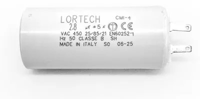 Kondensator 2,8 μF für Rolladenmotor 6 Nm, Ø 25x56 mm