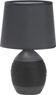 Image de Lampe de table AMBON noir et gris, 1xE14x40W, céramique / plâtre, dimensions : 35x20x20 cm, IP20, Candellux