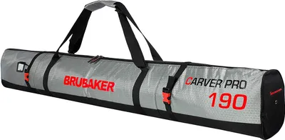 Zdjęcie produktu dla BRUBAKER CarverTec Pro pokrowiec na 1 parę nart i kijków - Silver Red - 190 cm