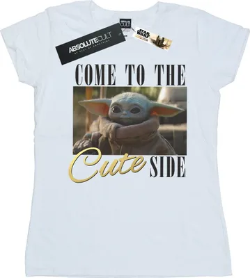 Produktbild von Star Wars - "The Mandalorian Come To The Cute Side" T-Shirt für Damen BI43138 (XXL) (Weiß)