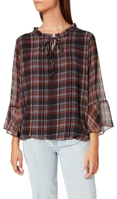 Productafbeelding van Omgoods - Damesblouse met Ronde Hals en Loose Fit