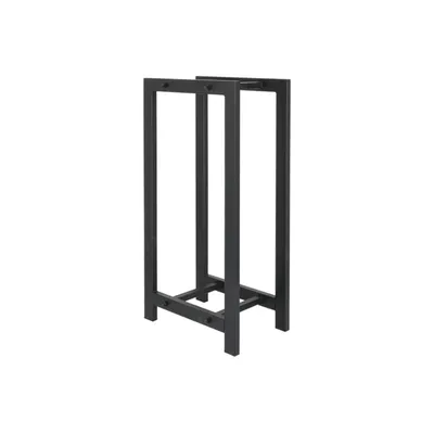 Image de Range bois en fer - Noir - L 37,8 x P 23,2 x H 77 cm