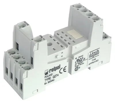 Immagine prodotto di Relè a presa R4 GZT4-grigio 856050 Relè Relpol 35 mm guida DIN