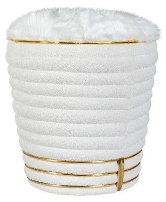 Produktbild von Pouf Doric 310 mit Steppung und Golddetails