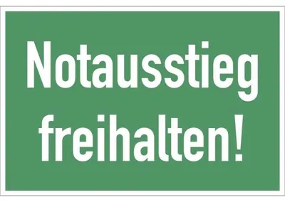 Produktbild von Dreifke® Schild Notausstieg freihalten!, Aluminium, 300x200 mm