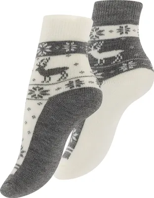 Immagine prodotto di Yenita®: 4 paia di calze termiche da donna con fodera interna, in pile, taglia 35-38, colore bianco/grigio