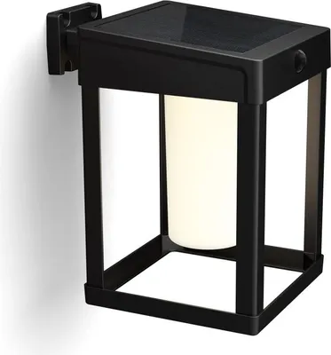 Produktbild von Philips Camill Wandleuchte, 1,4 W, Wandbeleuchtung für den Außenbereich, Schwarz, Kunststoff, IP44, Terrasse, Garten, III