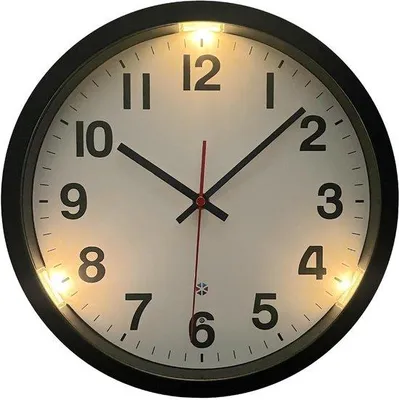 Image de Horloge murale lumineuse discrète de 30 cm pour la chambre à coucher et le salon
