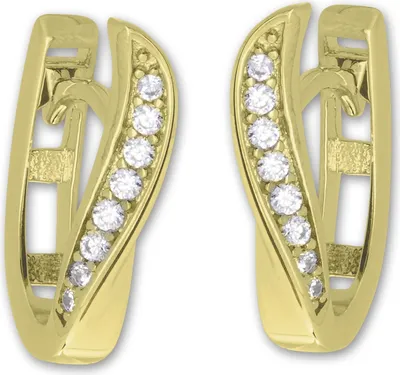 Produktbild von GoldDream gold Creolen Turned Zirkonia Damen 333er Gelbgold Ohrringe GDO5623Y