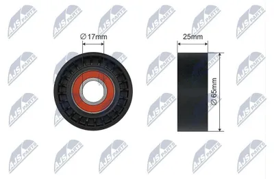 Produktbild von NTY RNK-FR-050 Spannrolle Keilrippenriemen 65mm für FORD FOCUS III Turnier Kuga Mk2 (DM2) MONDEO IV Turnier (BA7) S-MAX (WA6) FOCUS III C-Max II