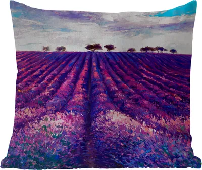 Produktbild von MuchoWow® Outdoor Kissen - Ölfarbe - Malerei - Blumen - 60x60 cm - Wetterfest - Lounge Kissen - Dekoration - Schlaf Kissen