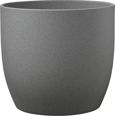 Produktbild von Blumentopf Soendgen Basel Stone Keramik Ø 24 cm H 23 cm dunkelgrau