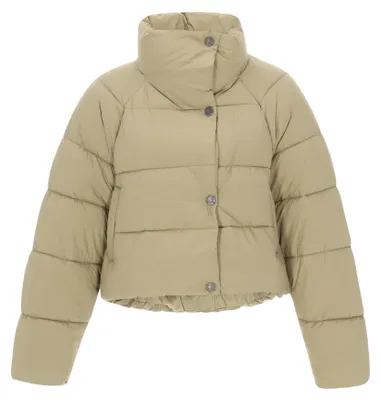Produktbild von CALEY Damen Jacke Oliv XL, wattiert, hoher Stehkragen, Druckknopfverschluss