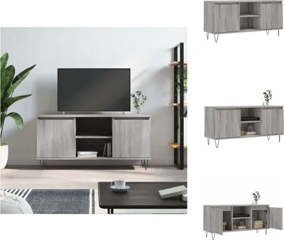 Image de vidaXL Armoire TV Gris Sonoma 104x35x50 cm Bois composite - Meuble TV