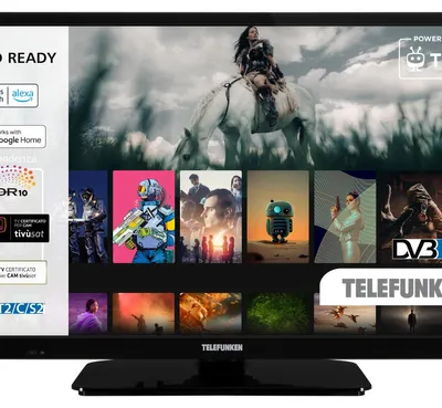Obrázek produktu pro Telefunken TE24550B45I2ET, 61 cm (24"), 1366 x 768 px, LED, Smart TV, Wi-Fi, Černá