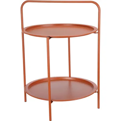 Produktbild von ProGarden Beistelltisch Rund 50x66 cm Matt Terrakotta