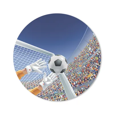 Produktbild von MuchoWow® Mauspad Mousepad Eine Illustration eines Torwarts, der den Fußball stoppt - Junge - Mädchen - Kind 30x30 cm - Mousepads - Maus Mat - Pad - Mausunterlage - Tischunterlage - Schreibtischmatten