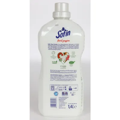 Produktbild von 8x Sofin Weichspüler 1,4L Floral Passion Vegan Duft Frische Kleidung Waschmittel