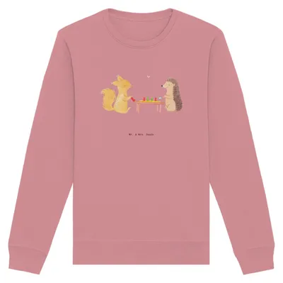 Produktbild von Mr. & Mrs. Panda Baumwoll Pullover Eichhörnchen Gesellschaftsspiele Größe M - Canyon Pink - Geschenk, Bio-Pullover, Pulli, Spielen, Sweatshirt, Spieleabend, Sweater