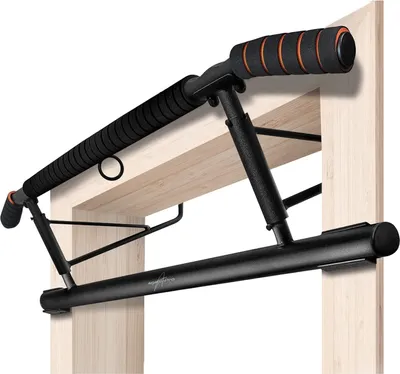 Produktbild von AthleticPro Klimmzugstange Türrahmen - Stark belastbare Pull up bar [bis 200 KG]- Türreck ohne Aufbau - 20 cm höher im Rahmen - Auch für Dips&Push Ups
