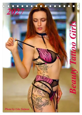 Produktbild von Beauty Tattoo Girls (Tischkalender 2027 DIN A5 hoch), CALVENDO Monatskalender