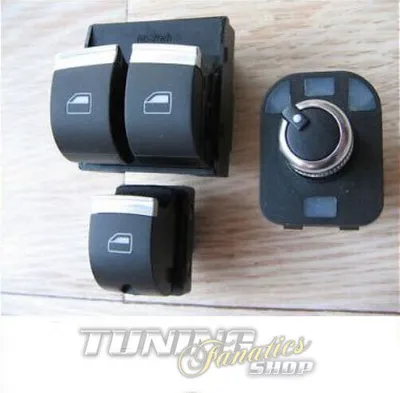 Produktbild von Original Audi Alu Chrom Fensterheber Schalter Taster Spiegel Audi A3 S3 8P